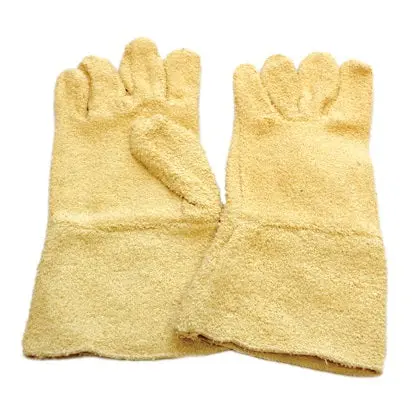 Cotton Towel Gloves With Open Cuff 1