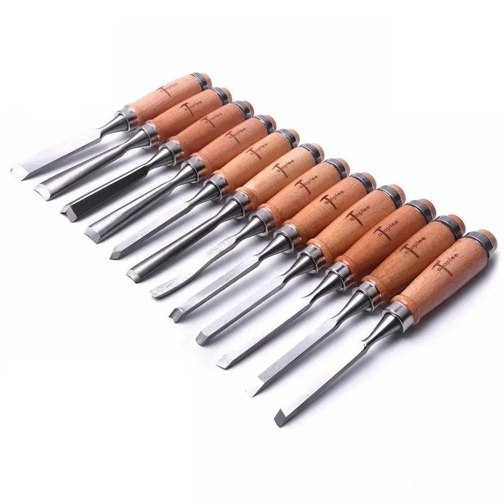 Wood Carving Chisels Set 12Pcs,60Mn 1