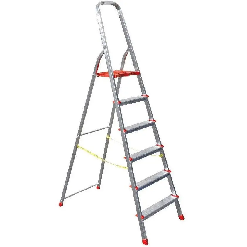 Domina En, 5 Steps Aluminum House Ladder, Blue 1