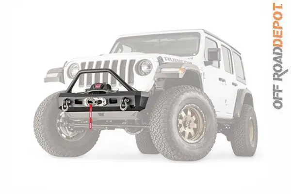 War 101330 - Defensa Delantera Warn Elite Stubby Con Tubo Jl 2 Y 4 Ptas 1