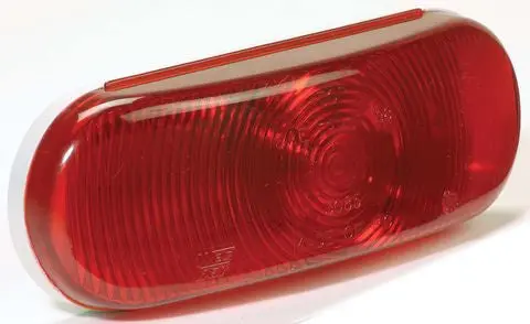 6" Red Oval Tail Light Module 62010-R 1
