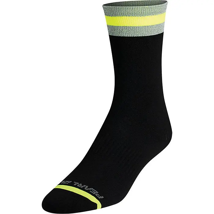 Pearl Izumi Flash Reflective Elite Socks-Black/Screaming Yellow 1