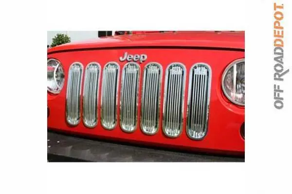 Rug 11401.20 - Insertos De Parrilla Cromados Jeep Jk 07-15 Rugged 1