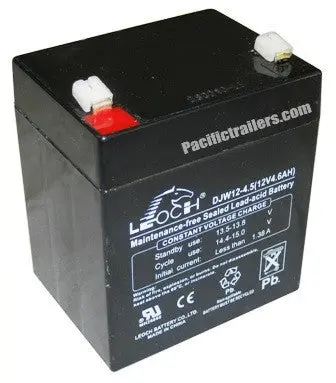 Replacement 12 Volt Dc Battery For Breakaway Kits. #5.0 Ah Battery 1