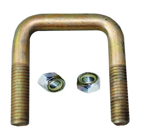 Square Trailer U-Bolt - Zinc Plated Steel - 1 3/4" Wide X 2 1/4" Tall X 7/16" Diameter 1