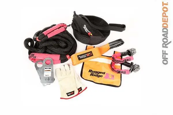Rug 15104.29 - Kit Premium De Rescate Rugged Ridge C/Grilletes/Slingas,Poleas Etc 1