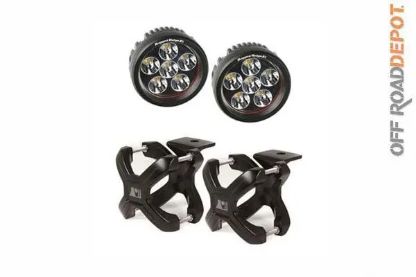 Rug 15210.05 - Faros De Led Redondos 3.5'' C/Clamp P/Tubo 2-3'' (Par) 1