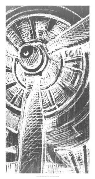 Graphic Propeller Triptych Ii 1