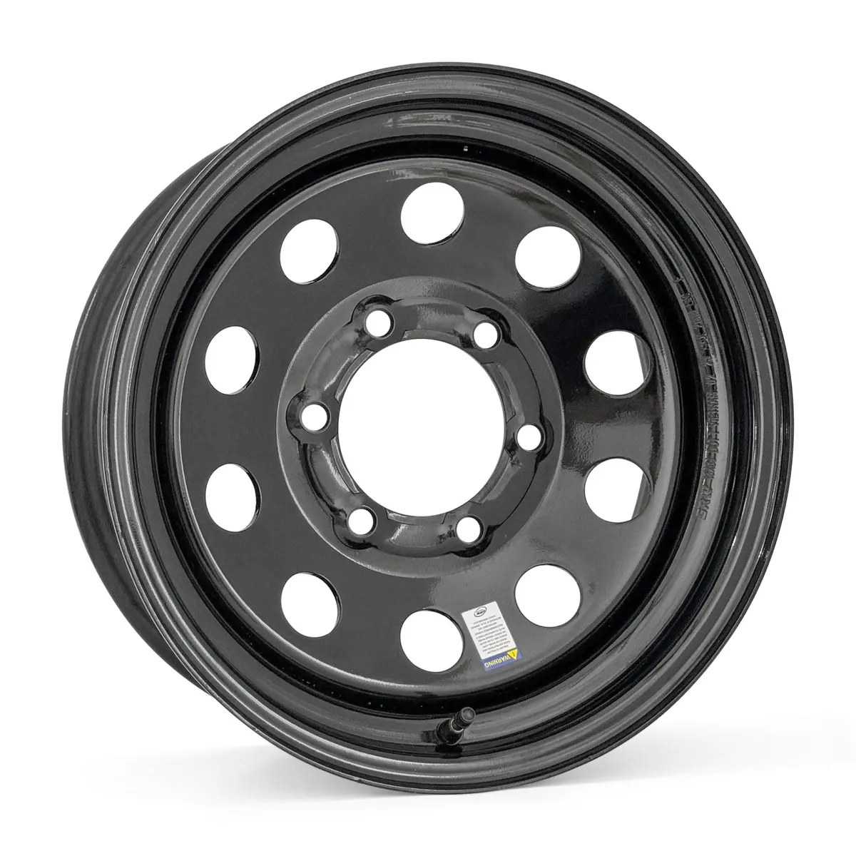 16X6 6-5.5 Black Modular Trailer Wheel 1