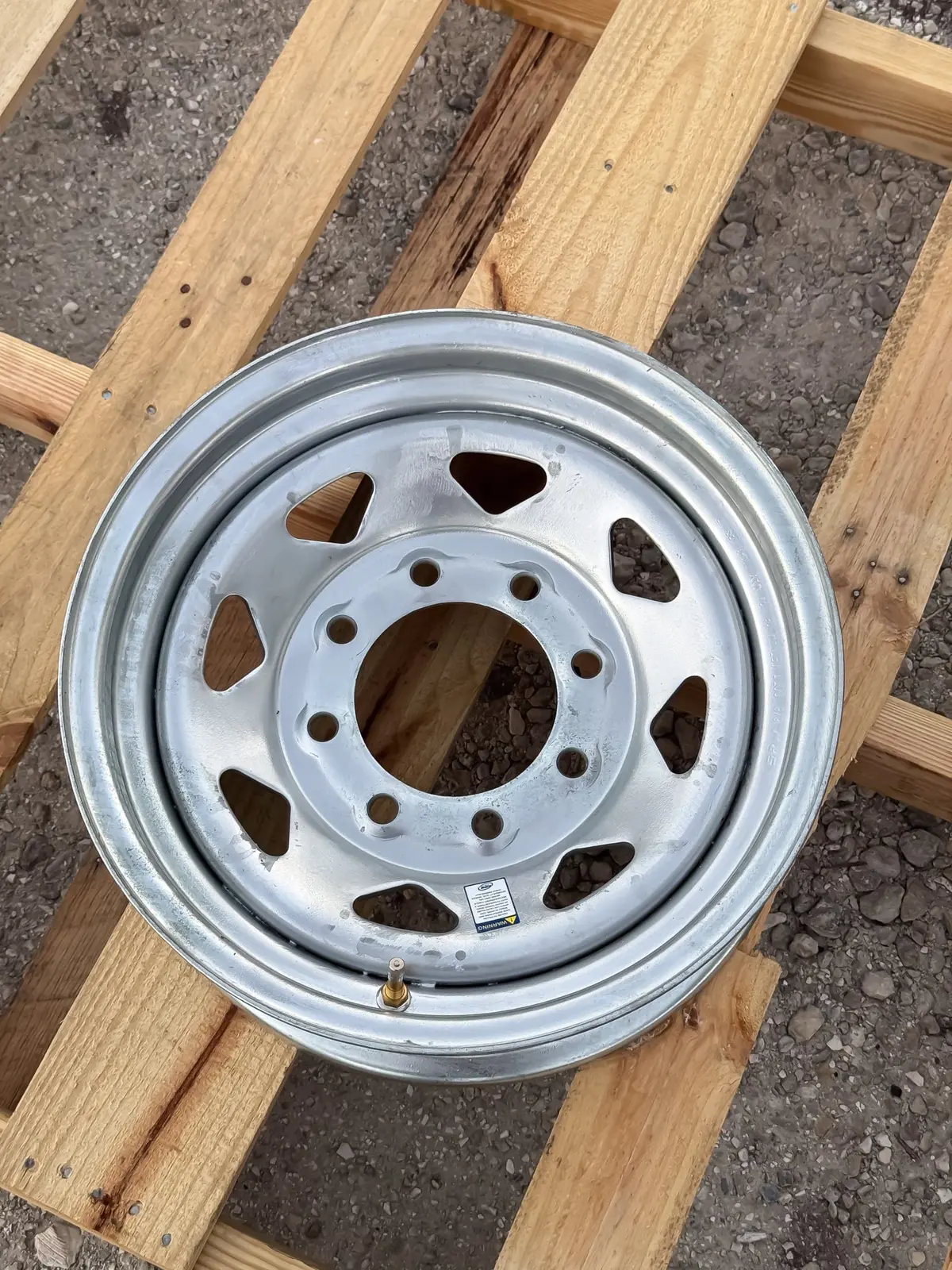 16X6 8-6.5 Galvanized Spoke Trailer Wheel 1