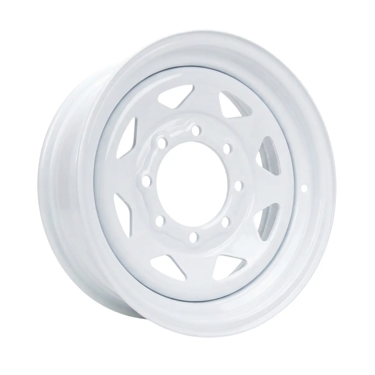 16X6 8-6.5 White Spoke Trailer Wheel 1