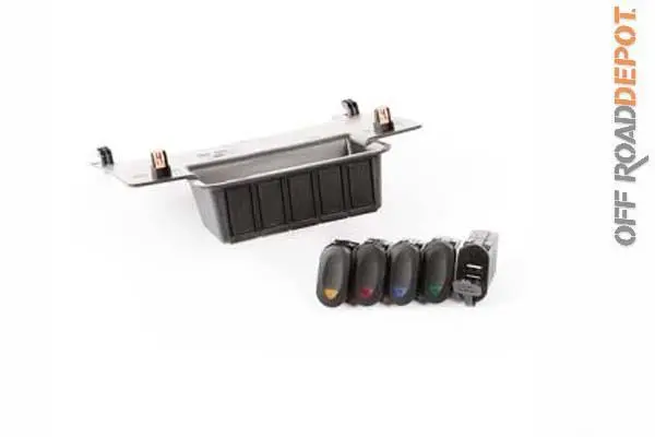 Rug 17235.84 - Lower Switch Pod Kit Jeep Jk 11-17 (Inc 4 Switches Y Dual Usb) 1