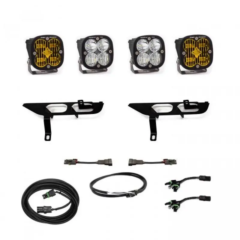 2021-2023 F-150 Baja Designs Fog Pocket Kit Sae Amber Squadron Sport Dc W/Upfitter 1