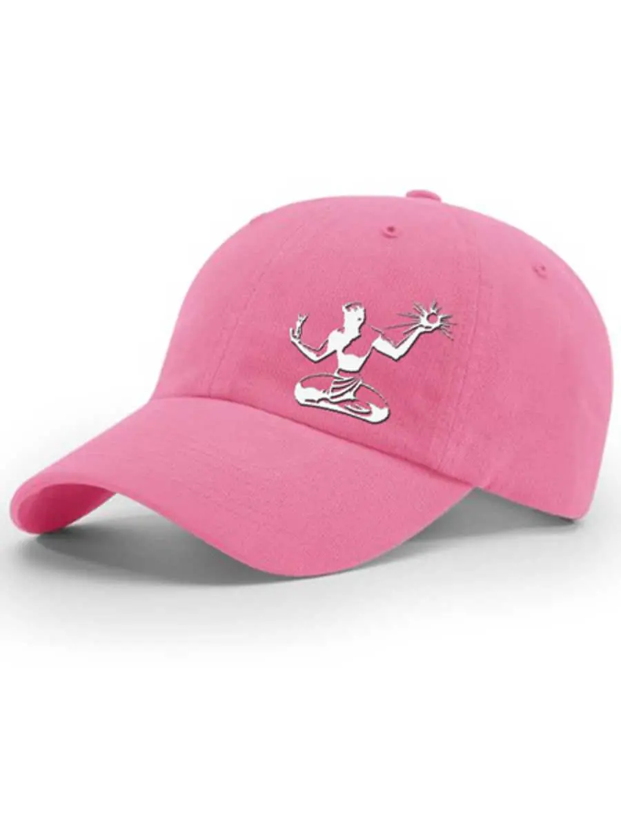 Spirit Of Detroit Garment Washed Twill Hat - Pink Embroidered With White 1