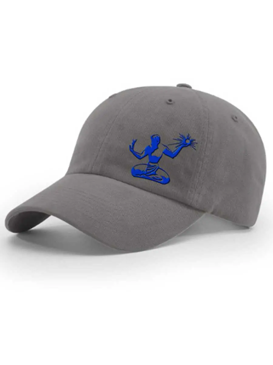 Spirit Of Detroit Garment Washed Twill Hat - Gray Embroidered With Blue 1