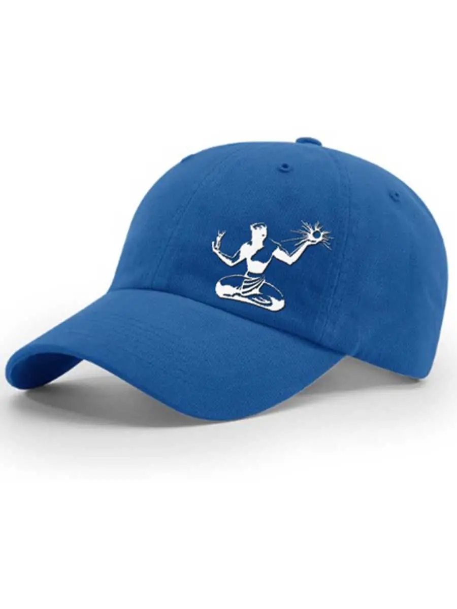 Spirit Of Detroit Garment Washed Twill Hat - Royal Blue Embroidered With White 1