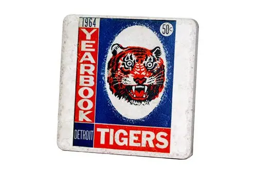 1964 Detroit Tigers Yearbook Porcelain Tile Coaster 1