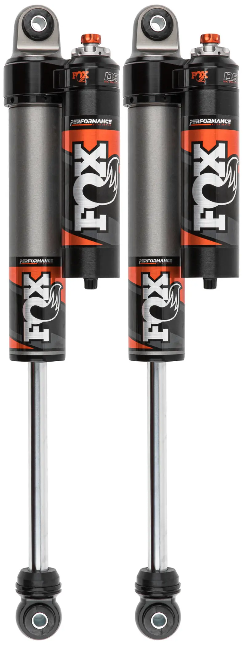 2017+ F-250/F-350 Fox 2.5 Performance Elite Series Reservoir Shock Rear Piggyback 0-1.5In Lift (Pair) W/Dsc Adjuster 1