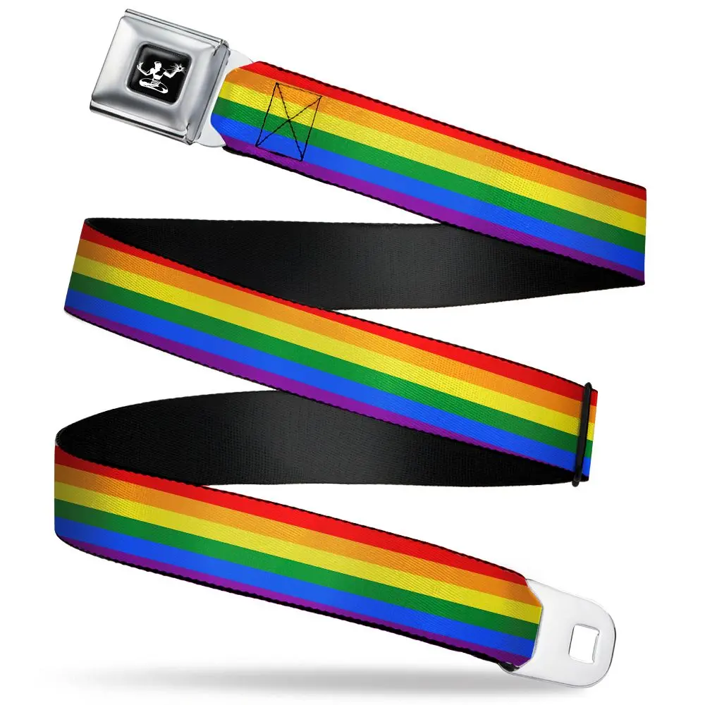 Spirit Of Detroit Seatbelt Belt / Rainbow Webbing 1