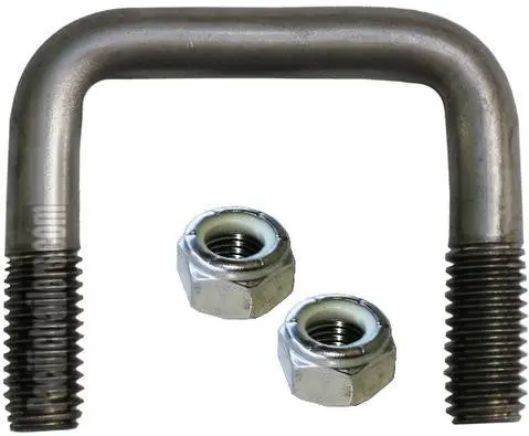 Stainless Steel U-Bolt, Square Bend - A=2 1/8" B=2" 1