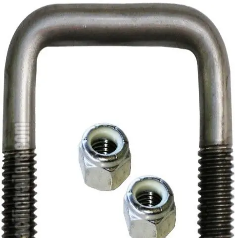 1/2" Square Stainless Steel Trailer U-Bolt, A=2 1/8" B=4 1/4" 1