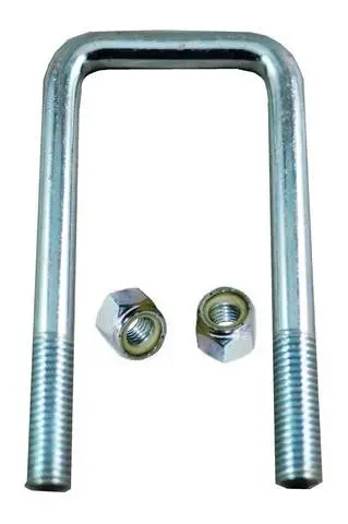 Square Trailer U-Bolt - Zinc Plated Steel - 2 1/8" Wide X 5 1/4" Tall X 1/2" Diameter 1