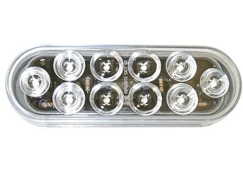 Clear Led 6" Oval Stop, Tail, Turn Light 1