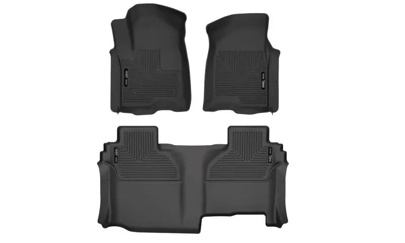 2019-2026 Silverado / Sierra 1500-3500 Husky X-Act Front & Rear Floor Liners - Black 1