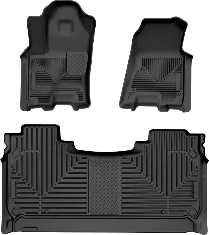 2025-2026 Ram 1500 Husky Weatherbeater Front & Rear Floor Liners - Black 1