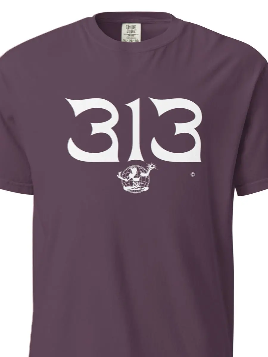 313 Nomad Unisex Garment-Dyed Heavyweight T-Shirt - Brick / White 1