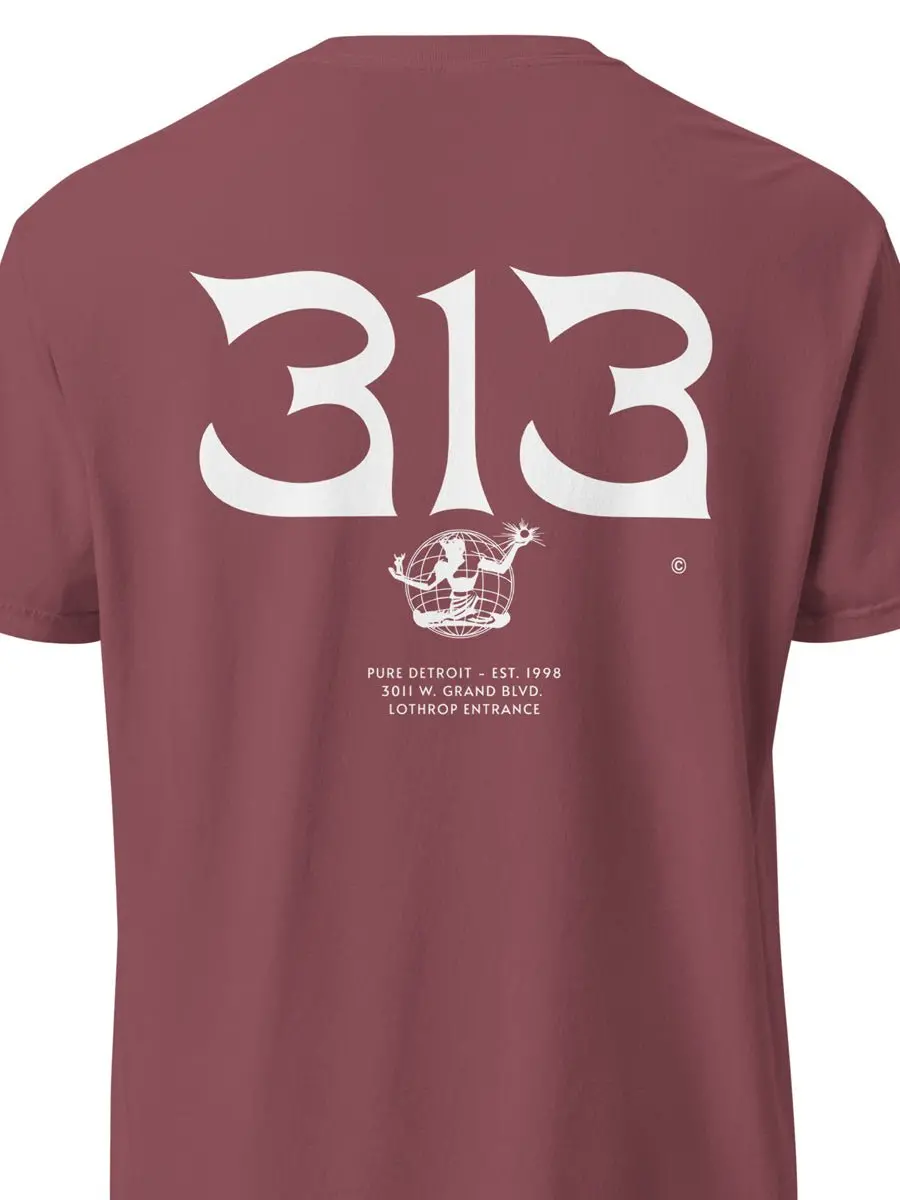 313 Nomad Unisex Garment-Dyed Heavyweight T-Shirt - Brick / White 1