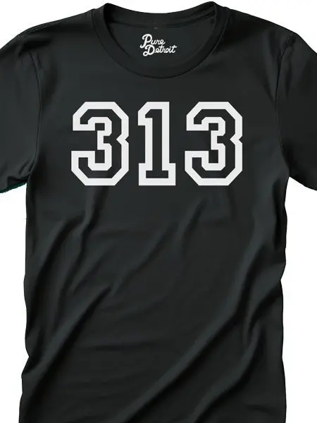 313 Unisex T-Shirt - White / Black 1