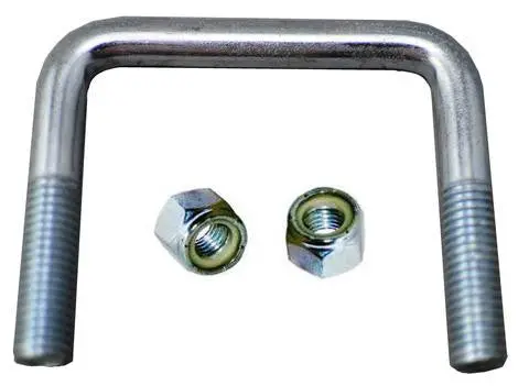 1/2" Square Zinc Plated Trailer U-Bolt W/Lock Nuts A=3 1/8" B=2 3/4" 1