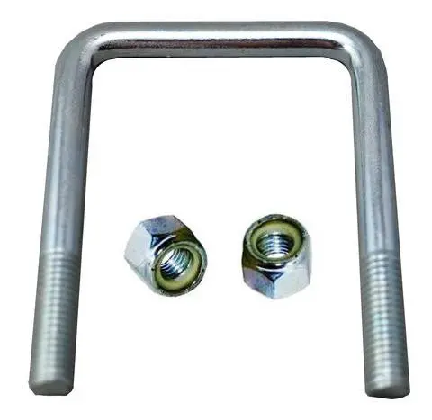 Square Trailer U-Bolt - Zinc Plated Steel - 3 1/8" Wide X 4 1/4" Tall X 1/2" Diameter 1