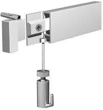 Arti Gallery Silver Picture Hanging System Deluxe Rail Kit (With Twister & Slider Nylon Cables) 1