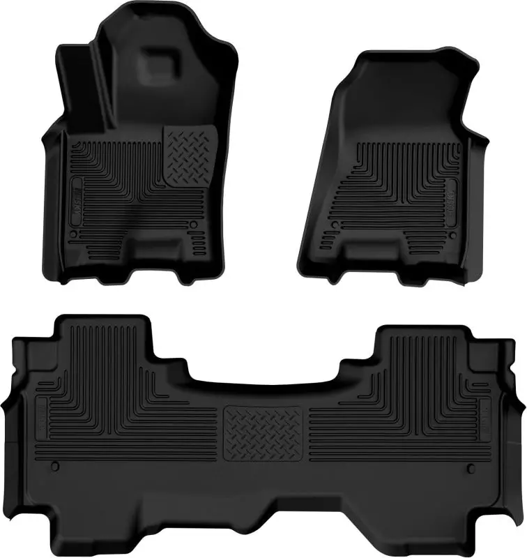 2025-2026 Ram 1500 Quad Cab Husky Weatherbeater Front & Rear Floor Liners - Black 1