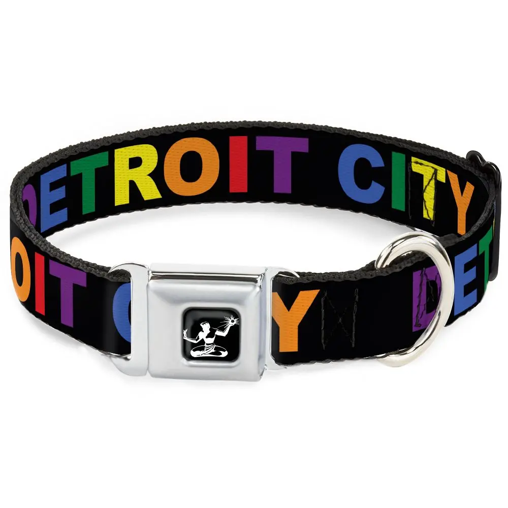 Spirit Of Detroit Dog Collar / Rainbow City + Black 1