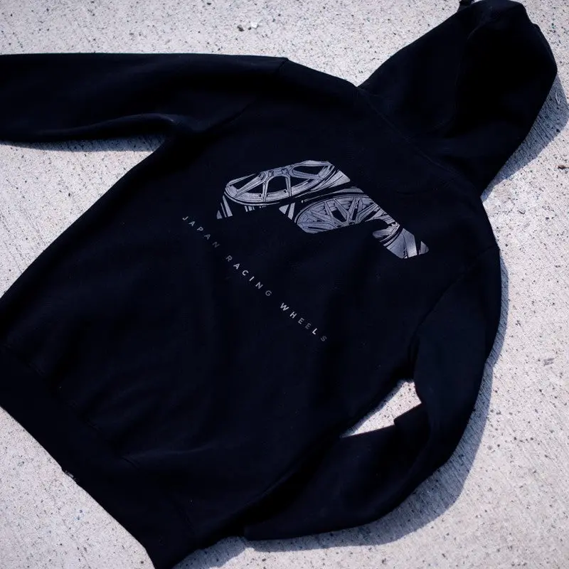 Jr Unisex Zip Hoodie Logo Black 1