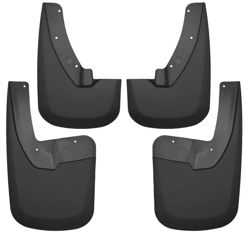 2009-2017 Ram 1500/2500 W/ Oe Fender Flares Husky Front & Rear Mud Guards - Black 1