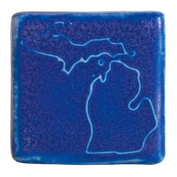 3X3 Michigan Pewabic Tile - Cobalt 1