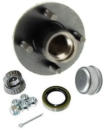 Trailer Wheel Hub Kit For 2500Lb. Axles - L44649 Bearings - 4 On 4" #Pt4x44hubkit25ksts 1
