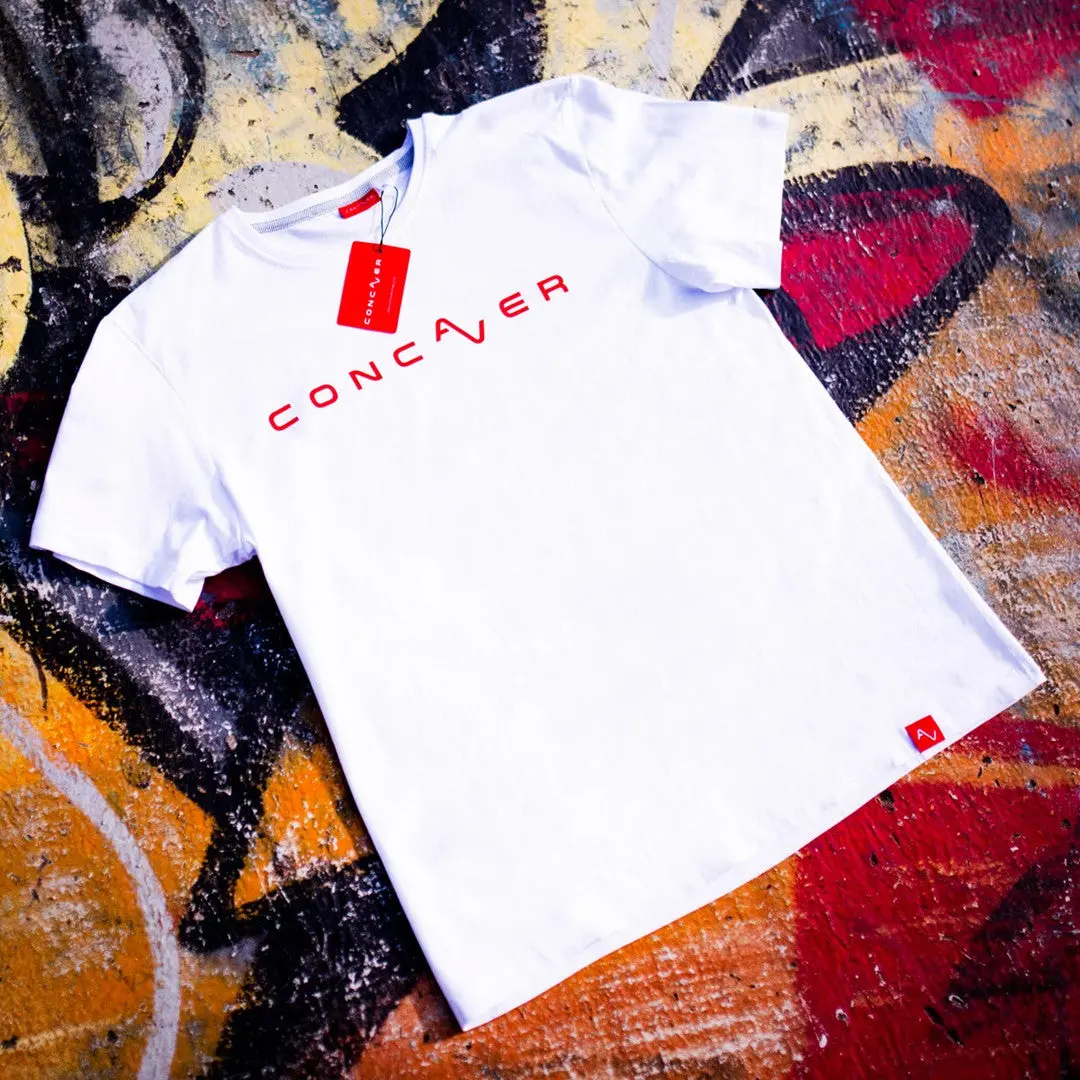 Concaver Men's T-Shirt Logo White 1
