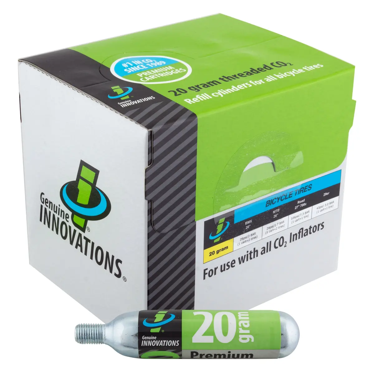 Genuine Innovations 20G Threaded Co2 Cartridges 1