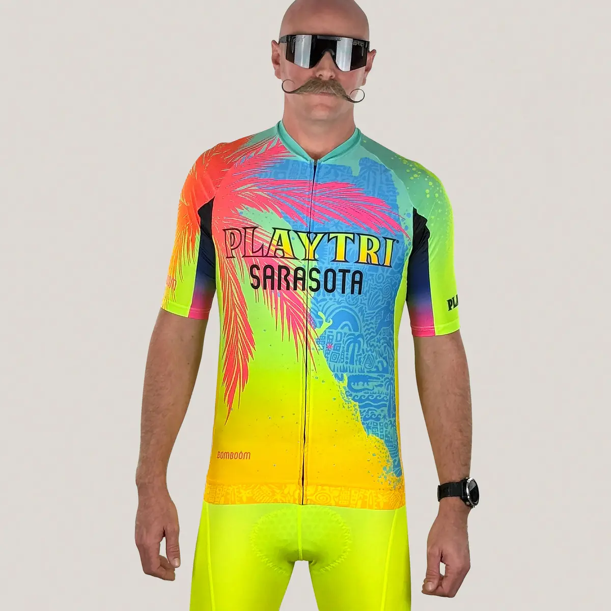 Playtri Sarasota X Bomboom Men's Elite Bike Jersey 1