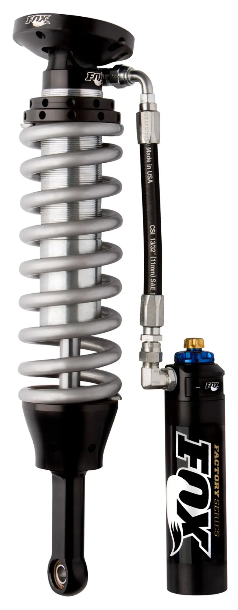 2007-2018 Silverado/Sierra 1500 Fox 2.5 Factory Series 5.8In Remote Reservoir Front Coilover - 4-6.5In Lift W/Dsc Adjuster *Bds Only 1