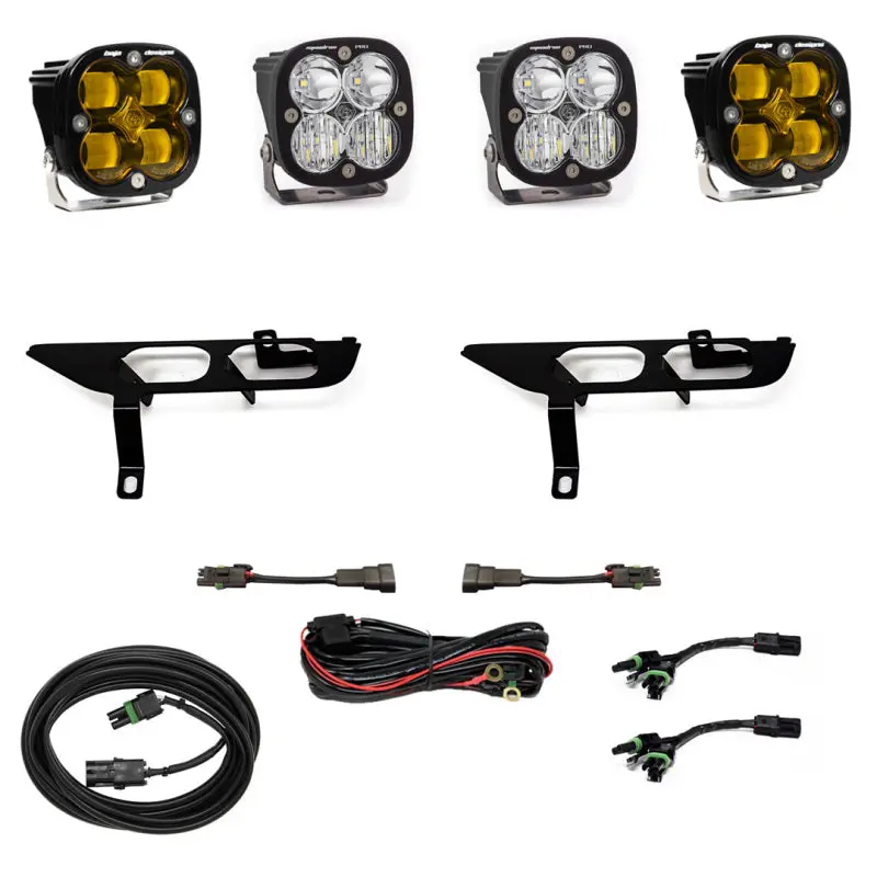 2021-2023 F-150 Baja Designs Fog Pocket Kit Sae Amber Squadron Sport Dc 1