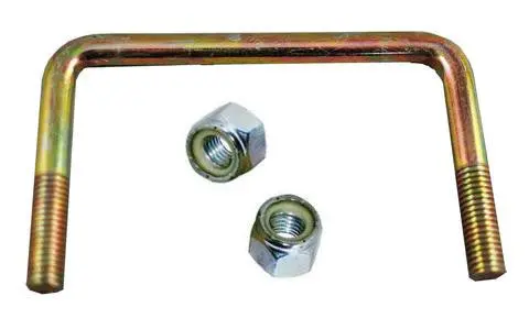 1/2" Square Zinc Plated Trailer U-Bolt W/Lock Nuts A=5 1/8" B=3" 1