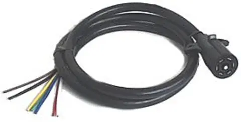 7-Pole Rv Blade Trailer End Plug & 6' Cable #50-67-001 1