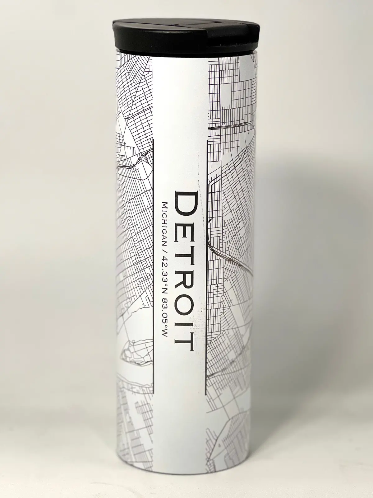 Map Of Detroit Coffee Tumbler / White 1