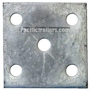 5-Hole Axle U-Bolt Tie Plate, 5/8" Holes For 2" Wide Trailer Axles # Au0102g 1